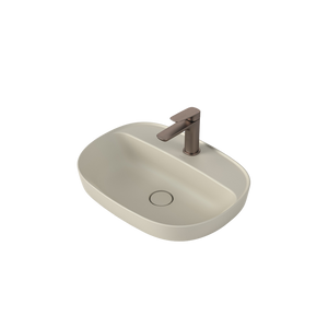 Contura II 530mm Inset Basin with Tap Landing Matte Clay - Matte Clay