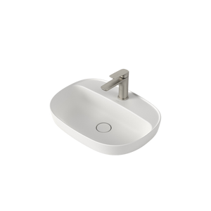 Contura II 530mm Inset Basin with Tap Landing Matte White - Matte White