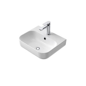 Luna Wall Basin with 1 Tap Hole - White