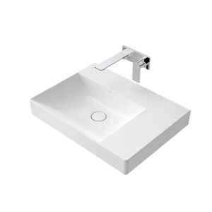 Urbane II Right Hand Shelf Wall Basin Tap No Tap Hole - White