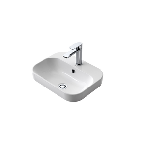 Luna Inset Basin with 1 Tap Hole - White