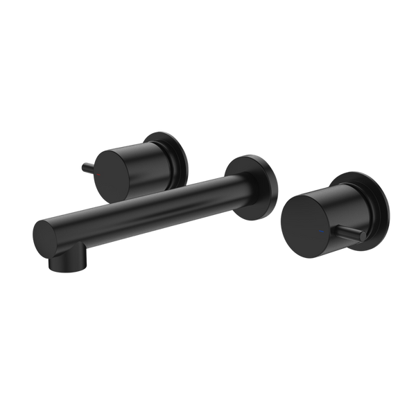 Luna Lever Wall Basin Set Black