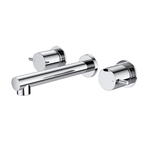 Luna Lever Chrome Wall Basin Set - Chrome