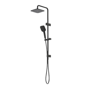 Luna System Overhead Shower On Rail Black - Black