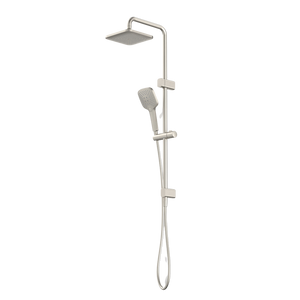Luna System Overhead Shower On Rail Brushed Nickel - Brushed Nickel