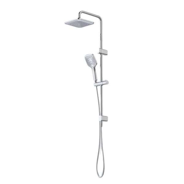 Luna System Overhead Shower On Rail Chrome