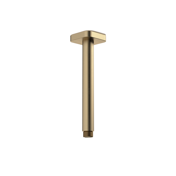 Luna Straight Arm Square Flange 210mm Brushed Brass
