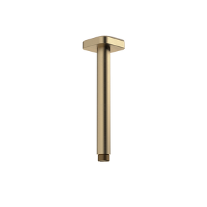 Luna Straight Arm Square Flange 210mm Brushed Brass - Brushed Brass