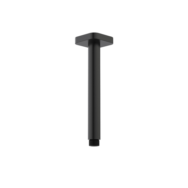 Luna Straight Arm Square Flange 210mm Black