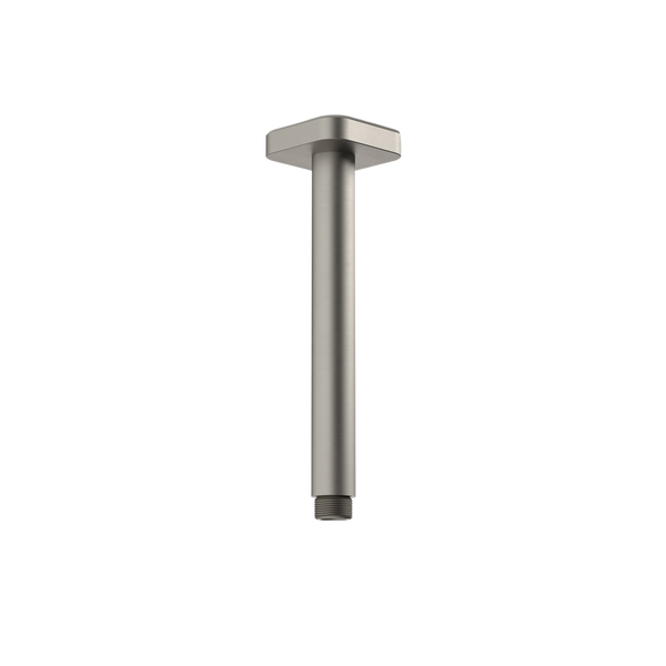 Luna Straight Arm Square Flange 210mm Brushed Nickel
