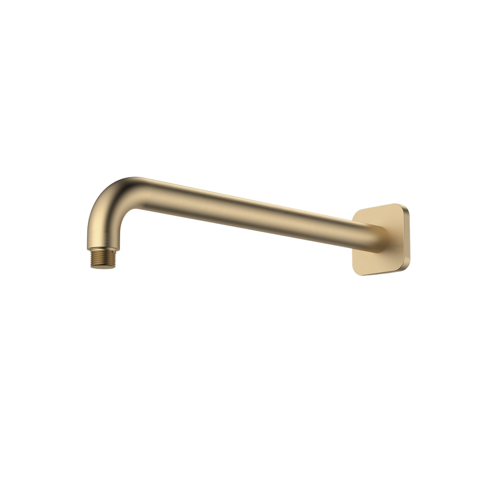 Luna Right Angle Shower Arm Brushed Brass