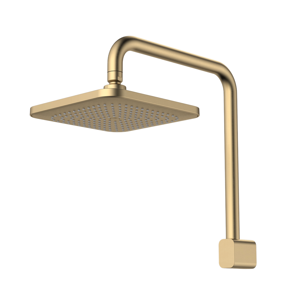 Luna Fixed Overhead Shower Brushed Brass