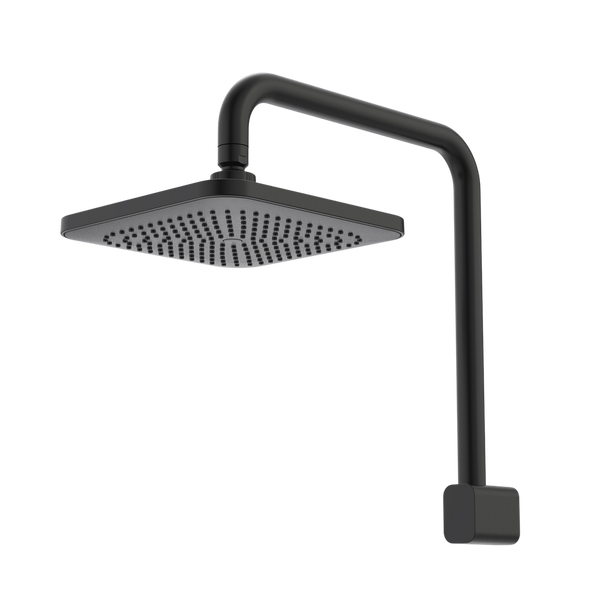 Luna Fixed Overhead Shower Black