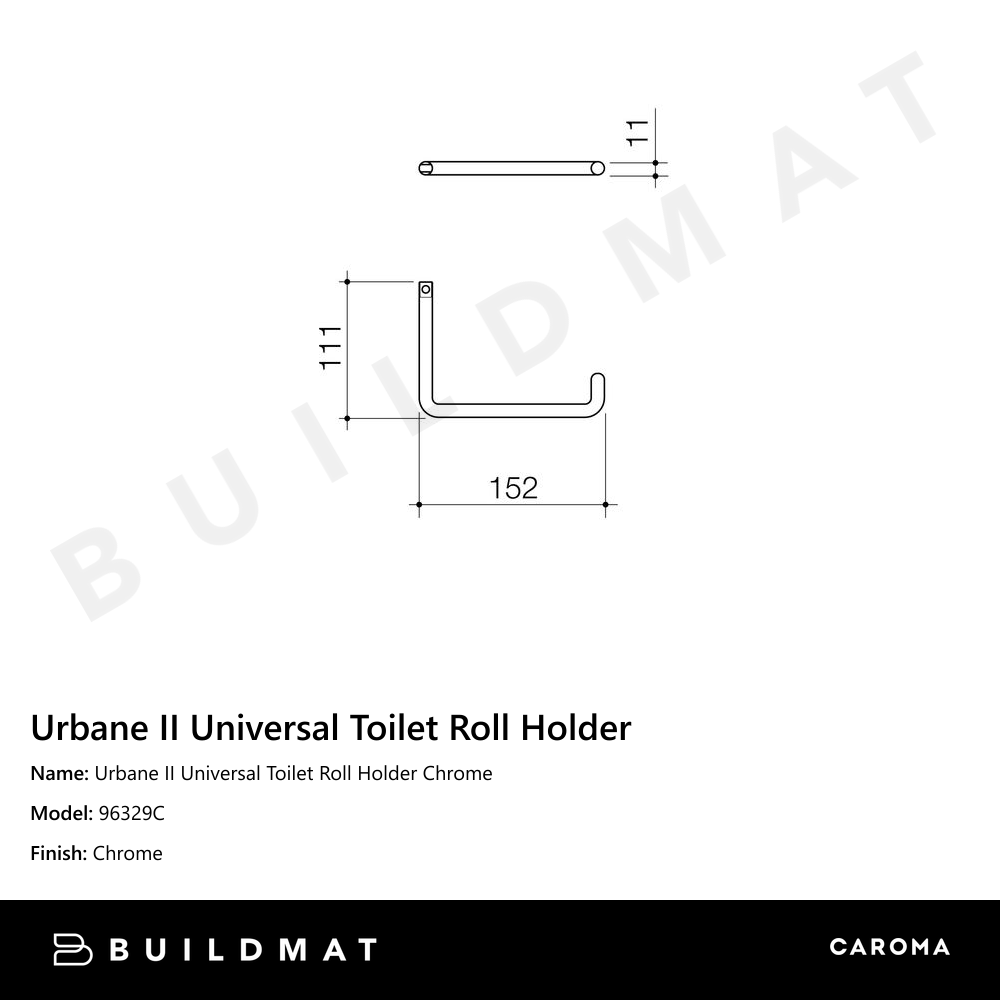 Urbane II Universal Toilet Roll Holder Chrome