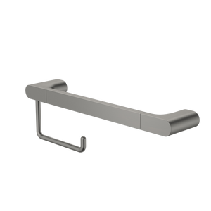Urbane II Universal Rail  400mm And Toilet Roll Holder Set Gunmetal - Gunmetal
