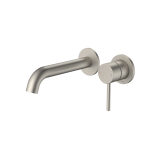 Liano II 175mm Wall Basin/Bath Mixer and Outlet Brushed Nickel Lead Free - Brushed Nickel