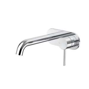 Liano II 175mm Wall Basin/Bath Mixer and Outlet Rounded Plate Chrome Lead Free - Chrome