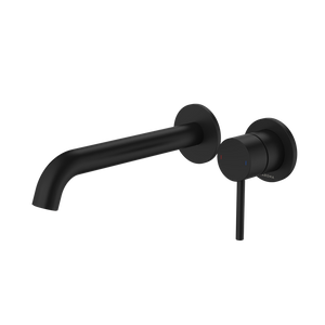 Liano II 210mm Wall Basin/Bath Mixer and Outlet Matte Black Lead Free - Matte Black
