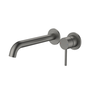 Liano II 210mm Wall Basin/Bath Mixer and Outlet Gunmetal Lead Free - Gunmetal