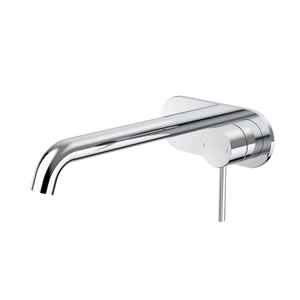 Liano II 210mm Wall Basin/Bath Mixer and Outlet Rounded Plate Chrome Lead Free - Chrome