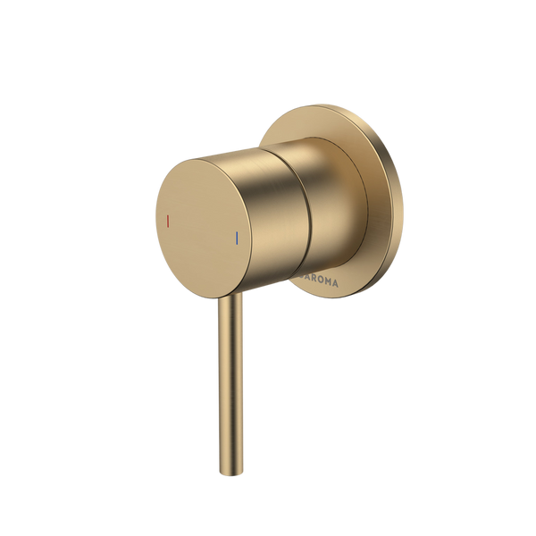 Liano II Bath / Shower Mixer Round Cover Plate Brushed Brass