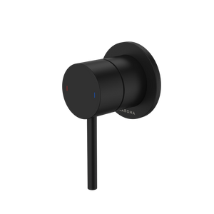 Liano II Bath / Shower Mixer Round Cover Plate Matte Black - Matte Black