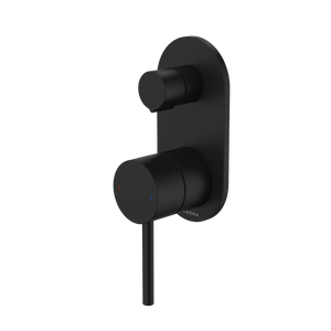 Liano II Bath / Shower Mixer With Diverter and Outlet Rounded Plate Matte Black - Matte Black