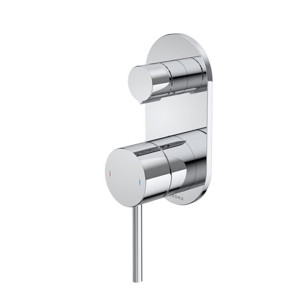 Liano II Bath / Shower Mixer With Diverter and Outlet Rounded Plate Chrome