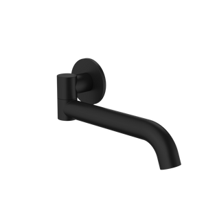 Liano II 220mm Bath Swivel Outlet Round Matte Black - Matte Black