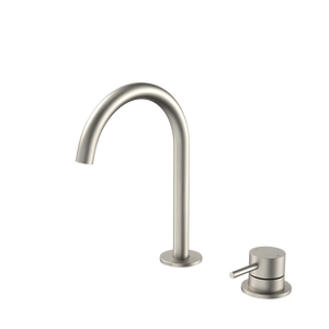 Liano II Hob Basin Mixer Set 160mm Brushed Nickel - Brushed Nickel