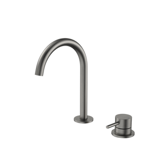 Liano II Hob Basin Mixer Set 160mm Gunmetal - Gunmetal