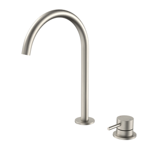 Liano II Hob Basin/Sink Mixer Set 200mm Brushed Nickel - Brushed Nickel
