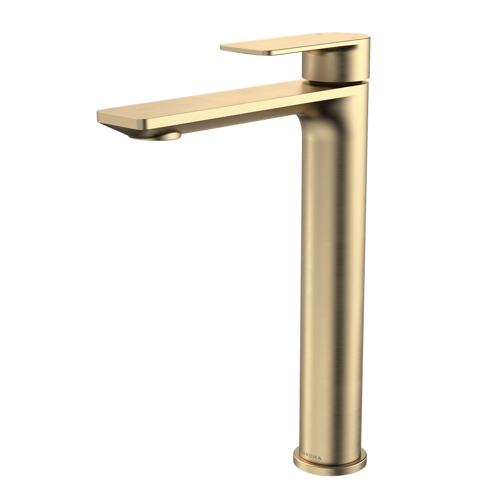 Urbane II Tower Basin Mixer Brushed Brass Lead Free
