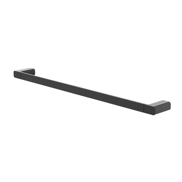 Luna Single Towel Rail 630mm Black