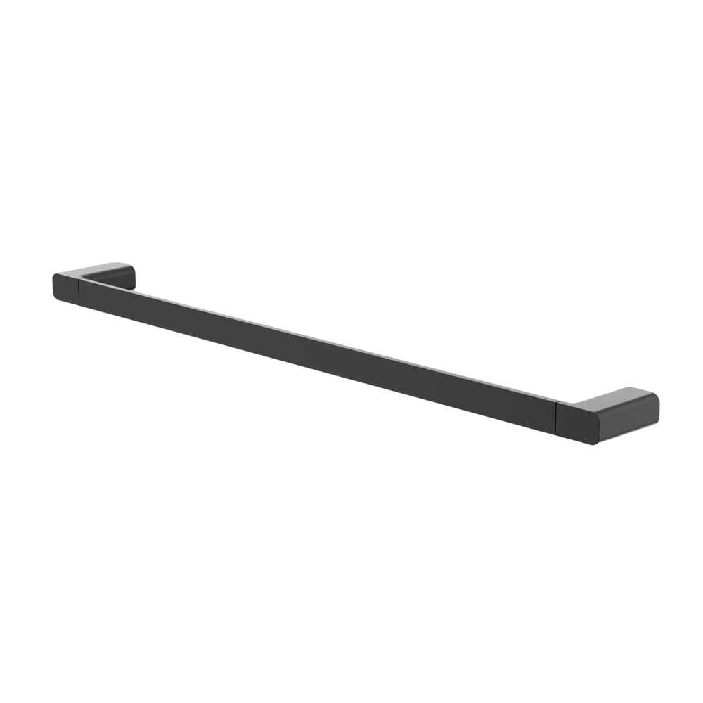 Luna Single Towel Rail 630mm Black