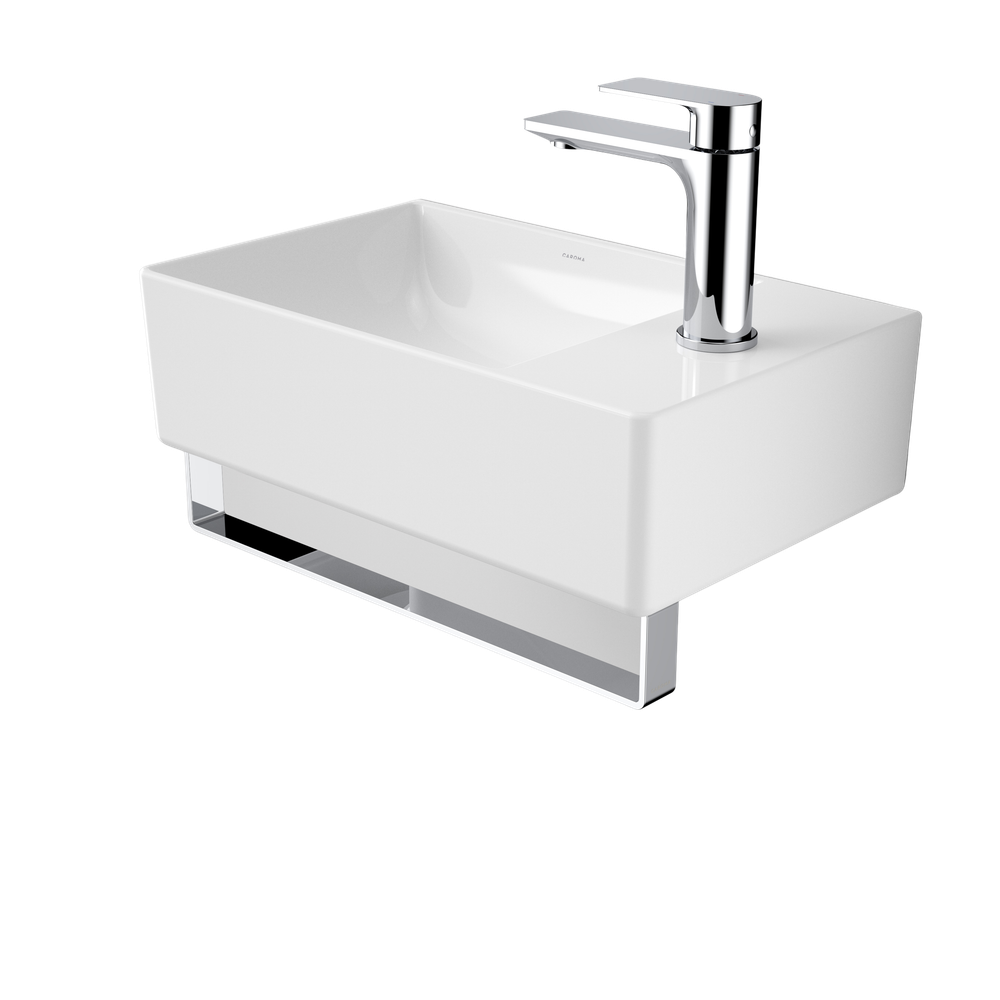 Urbane II Hand Wall Basin Integrated Rail Chrome