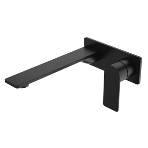 Urbane II 220mm Wall Basin/Bath Mixer Rectangular Cover Plate Matte Black Sales Kit Lead Free - Matte Black