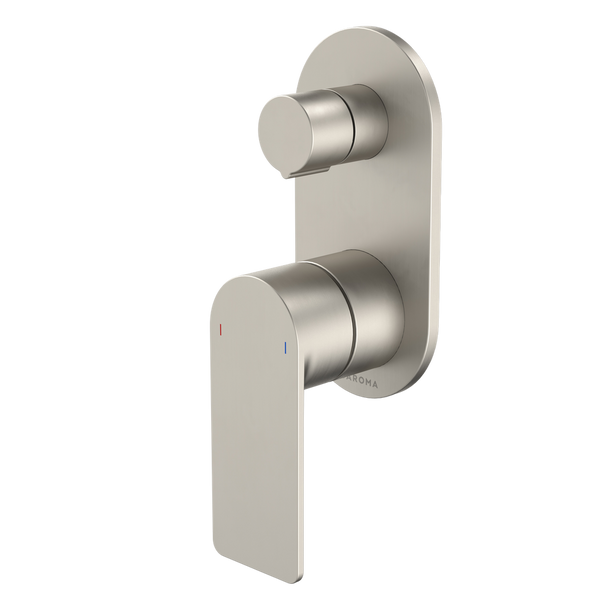 Urbane II Bath/Shower Mixer With Diverter Round Cover Plate Brushed Nickel