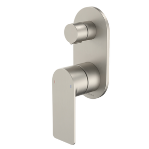 Urbane II Bath/Shower Mixer With Diverter Round Cover Plate Brushed Nickel - Brushed Nickel