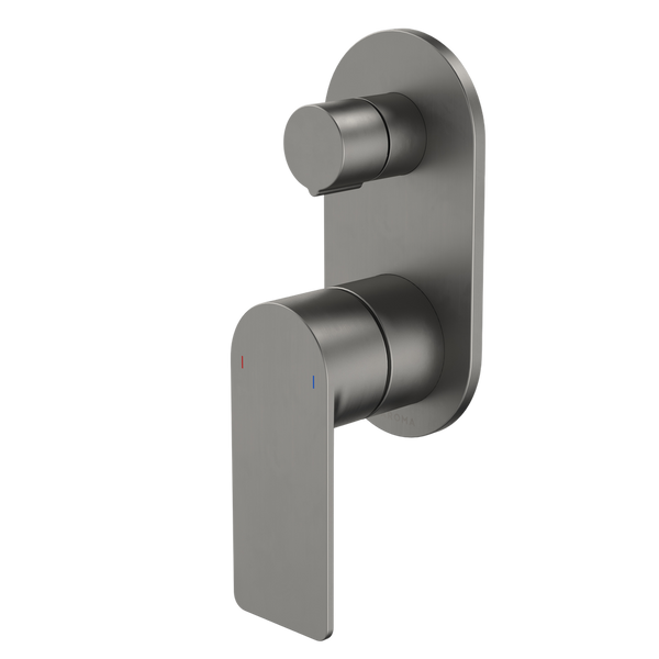 Urbane II Bath/Shower Mixer With Diverter Round Cover Plate Gunmetal