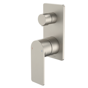 Urbane II Bath/Shower Mixer With Diverter Rectangular Cover Plate Brushed Nickel - Brushed Nickel