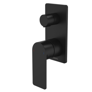 Urbane II Bath/Shower Mixer With Diverter Rectangular Cover Plate Matte Black - Matte Black