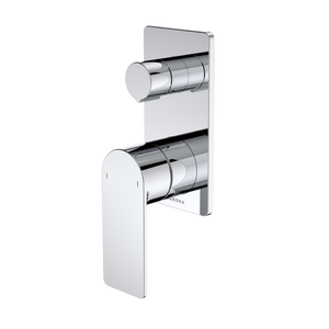 Urbane II Bath/Shower Mixer With Diverter Rectangular Cover Plate Chrome - Chrome