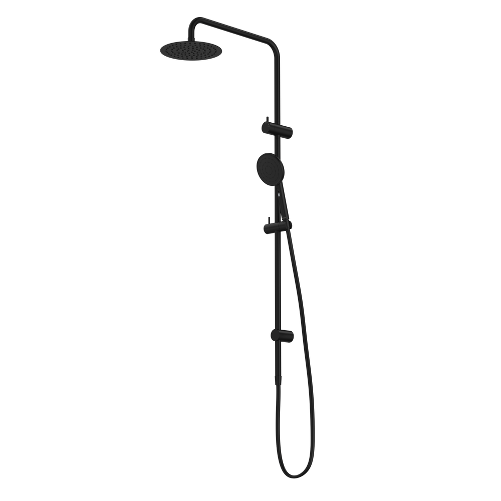 Urbane II Rail Shower with 200mm Overhead Matte Black