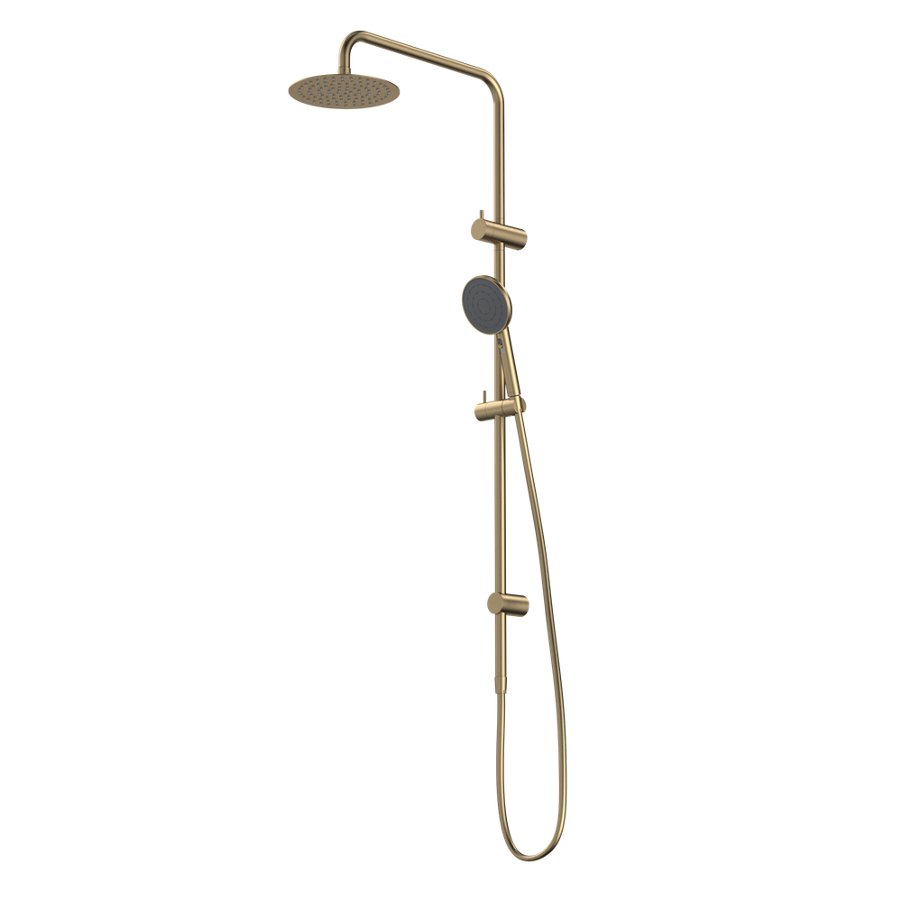 Urbane II Rail Shower with 200mm Overhead Brushed Brass