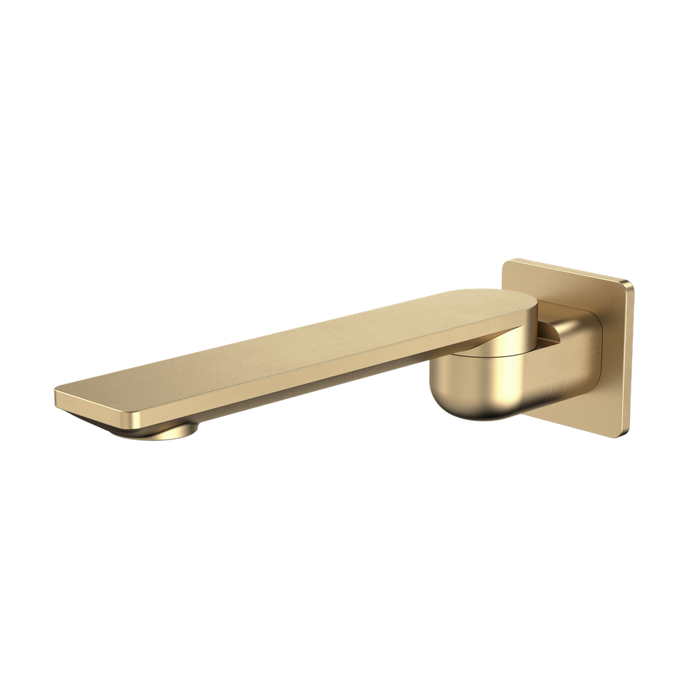 Urbane II 220mm Bath Swivel Outlet Square Cover Plate Brushed Brass