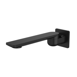 Urbane II 220mm Bath Swivel Outlet Square Cover Plate Matte Black - Matte Black