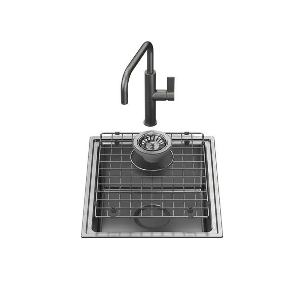 Urbane II Single Bowl Sink with Urbane II Sink Mixer Gunmetal