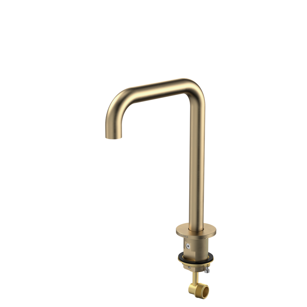 Urbane II Hob Swivel Outlet 150mm Brushed Brass