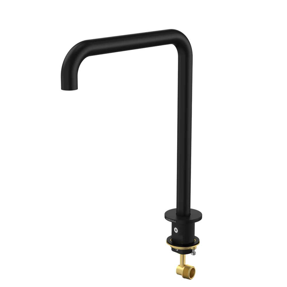 Urbane II Hob Swivel Outlet 210mm Matte Black